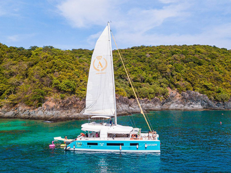 Private Raya Coral Islands by Catamaran Yacht